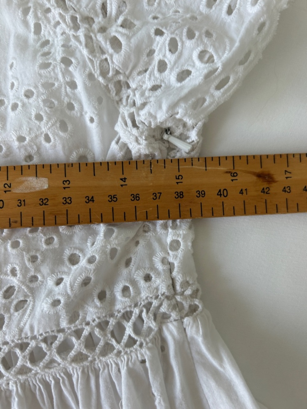 Zimmermann White Broderie Anglaise Midi Dress with Eyelet Detail 1 - Picture 9 of 12